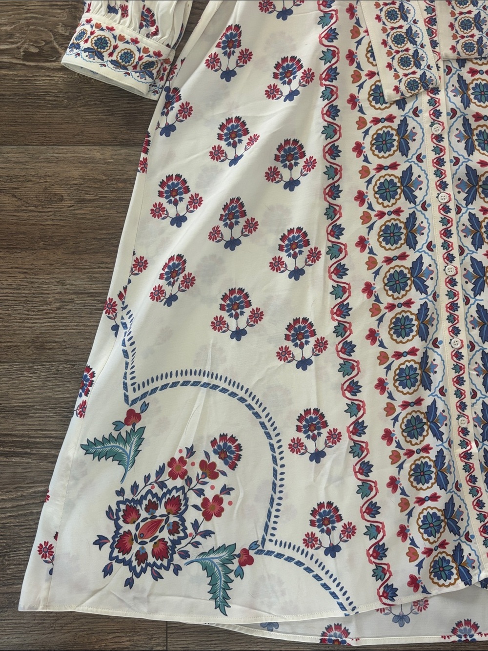 Sézane Fernande Dress with Belt in Milo Print Women's Size 8 / 40 EUC - Picture 8 of 15